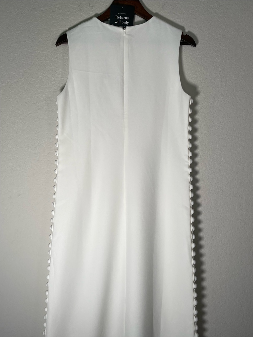 Tuckernuck Crepe Button Camille Maxi Dress in Cloud White Size 6 NWT - Picture 15 of 16
